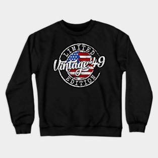 1949 75Th Birthday Gifts 75 Year Old For Men Women Crewneck Sweatshirt